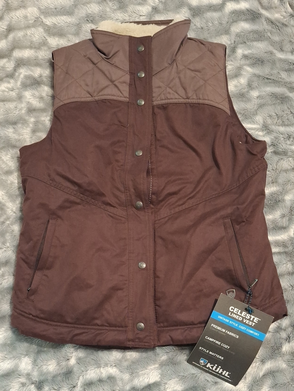 NWT Kuhl Celeste Lined Vest Brown Size SMALL S
